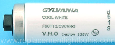 Sylvania F60T12/CW/VHO Cool White Very High Output 135W Light Bulb