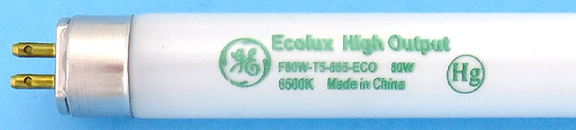GE F80W-T5-865-ECO 80W 6500K High Output Fluorescent Lamp Light Bulb