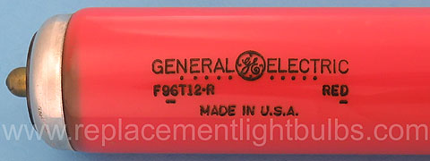 GE F96T12-R Red T12 USA Light Bulb Replacement Lamp
