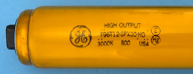 GE F96T12/SPX30/HO Gold Amber T12 R17d High Output Light Bulb Lamp