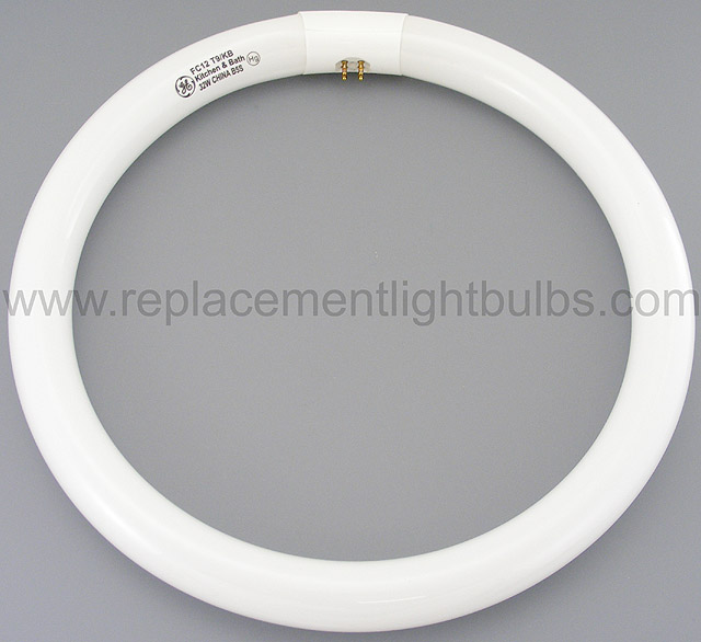 GE FC12T9/KB 32W 3000°K Kitchen & Bath Circline Fluorescent Lamp, China, Replacement Light Bulb