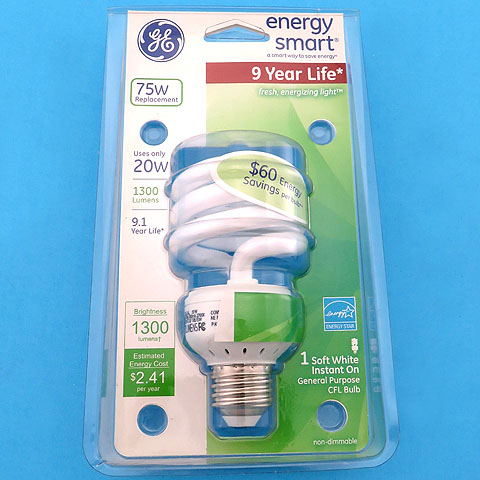 GE FLE20HT3/2/SW 120V 20W 2700K Soft White Light Bulb