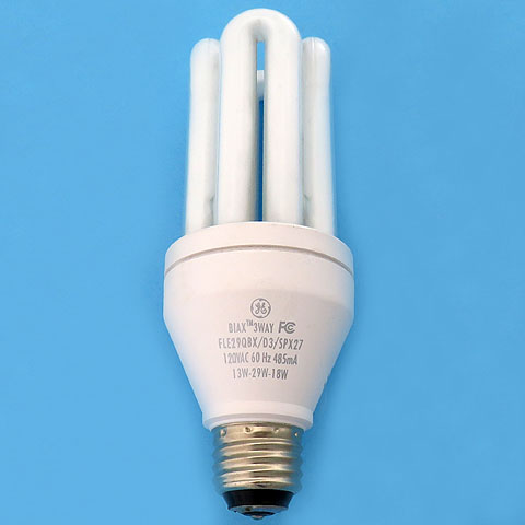 GE Biax FLE29QBX/D3/SPX27 120V 13W-29W-18W 2700K 3-Way Soft White Light Bulb