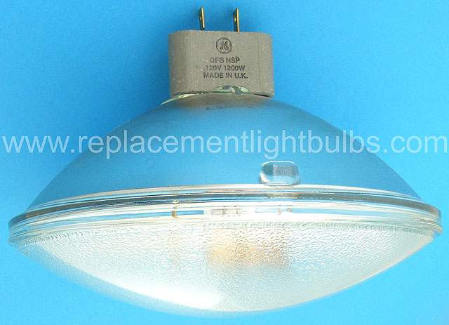 GE GFB Q1200PAR64/2 120V 1200W PAR64 Studio NSP Narrow Spot Sealed Beam Lamp