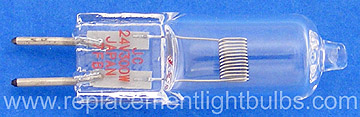 JC24V300W 24V 300W G6.35 Halogen Light Bulb, Replacement Lamp