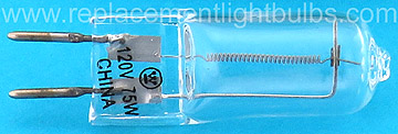 JCD120V75W GY6.35 120V 75W Light Bulb Replacement Lamp