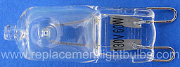 JD130V60W/G9 130V 60W Clear Glass, Light Bulb Replacement Lamp