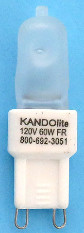 JD 120V 60W G9 Frosted Light Bulb Replacement Lamp