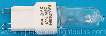 JD240V-40W/G9 JD40G9-240V 240V 40W Light Bulb Replacement Lamp