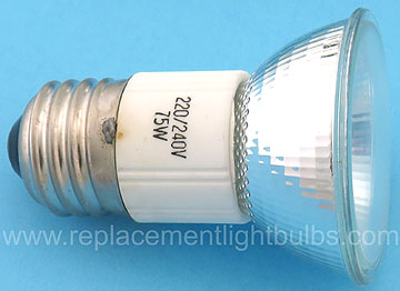 JDR-C 220/240V 75W E26 Frosted Light Bulb Cover Glass Replacement Lamp