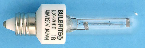 Bulbrite KX40CL/MC 40W 120V X2000 Miniature Candelabra Screw Replacement Light Bulb