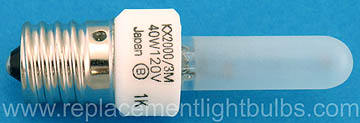 Bulbrite KX40FR/E17 KX2000/3M 40W 120V Frosted Xenon E17 Screw Replacement Light Bulb