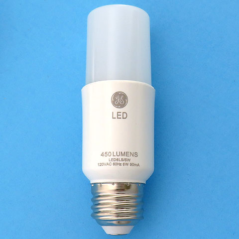 GE LED6LS/SW 6W LED 2850K Soft White 450 Lumens Bright Stick Light Bulb