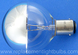 M-04031 24V 50W BA15d Top Half Silver Globe Lamp