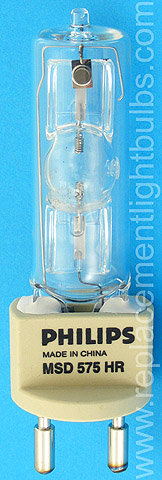 Philips MSD 575 HR 575W G22 Hot Restrike Stage Lamp Replacement Light Bulb