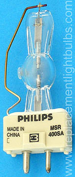 Philips MSR400SA 400W Short Arc Lamp Replacement Light Bulb
