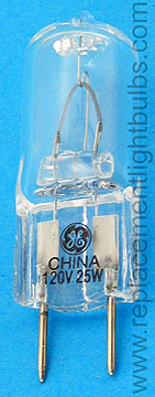 GE Q25G8 25W 120V G8 Bi-Pin Light Bulb