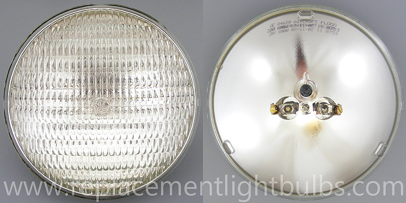 GE Q4629 28V 600W PAR64 Aircraft Flood Sealed Beam Lamp