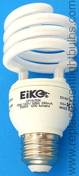 Eiko SP19/50K 19W 5000K Daylight Compact Fluorescent Light Bulb