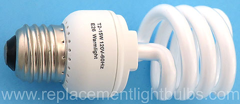 Hikari T2-15W 120V 60Hz E26 Warmlight Spiral Dimmable Light Bulb