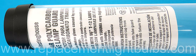 Flu Shield F96T12 Clear Polycarbonate Tube Lamp Guard