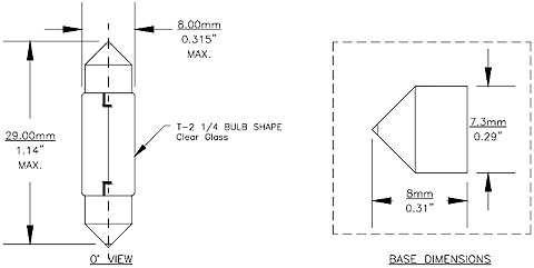 Graphic DE-3021 3021 12V 3W Festoon