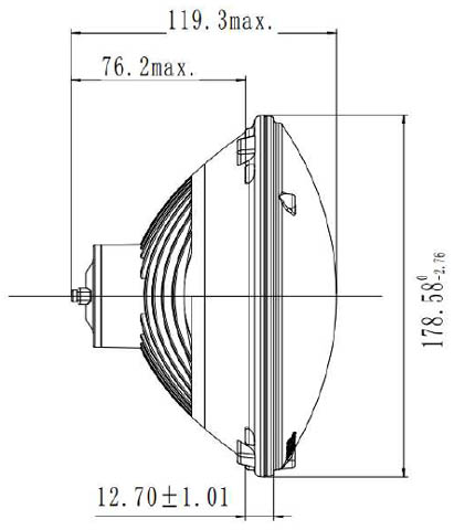 LED PAR56 Locomotive Train Headlamp Ditch Light 30V to 75V
