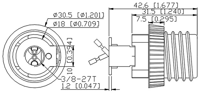 TC-167T E12 Lamp Socket Graphic