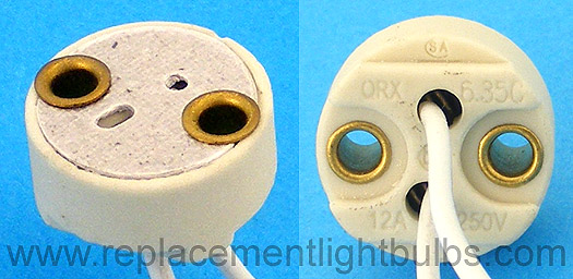 QRX-635C GX5.3, GY6.35, GZ6.35 250V 12A 1000W Bi-Pin Lamp Socket