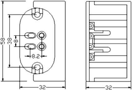 GY10q 4-Pin Socket