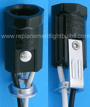 Zing Ear E12 Candelabra Screw Base Phenolic Lamp Holder Socket 75W @ 125V 