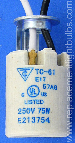 TC 61 250V 75W E17 Intermediate Screw Replacement Lamp Socket