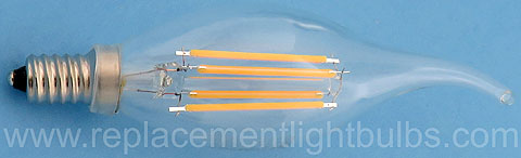 Eiko LED4WBA11E26/FIL/827-DIM 4W 2700K 400 Lumens E12 Candelabra Screw Base Light Bulb