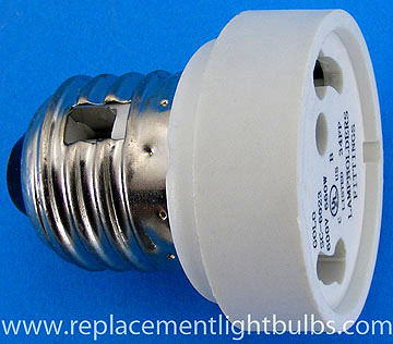 SC-6023 Permanent Adapter to use a GU24 Base Fluorescent in an E26 Medium Screw Socket